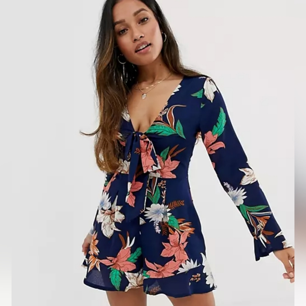 Asus Size US 6 - Navy Blue Floral Romper